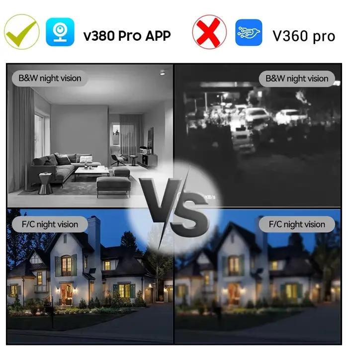 Caméra PTZ WiFi 2.4G 1080P 5x zoom numérique surveillance intérieur vision nocturne IP v380 pro APP