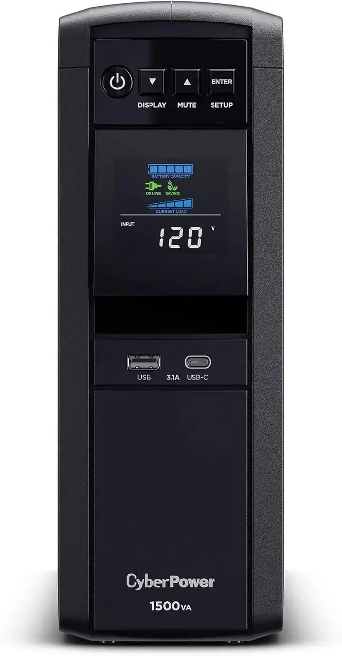 CPbloody-Système UPS à onde sinusoïdale, PFCLCD PDavid, VA sanglante, 1000W, 12 sorties, AVR, mini t