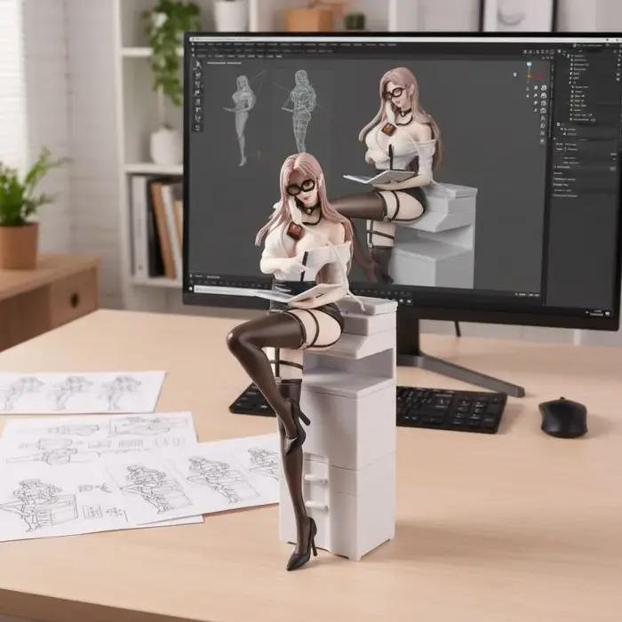 Figurine de secrétaire privée anime Hot Beautiful Girl, modèle de collection, décorations de bureau, cadeau, jouets pour garçons
