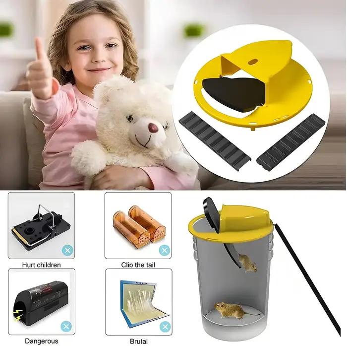 Piège à souris à double extrémité couvercle rabattable multi-catch réinitialisation automatique pour protection contre les rongeurs occaions spéciales