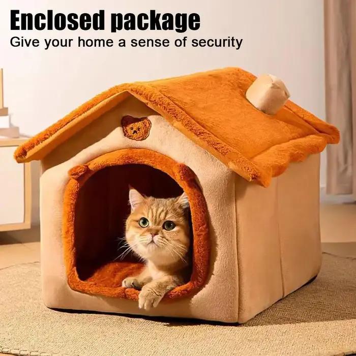 Maison d'hiver chaude et épaisse pour chat et chien