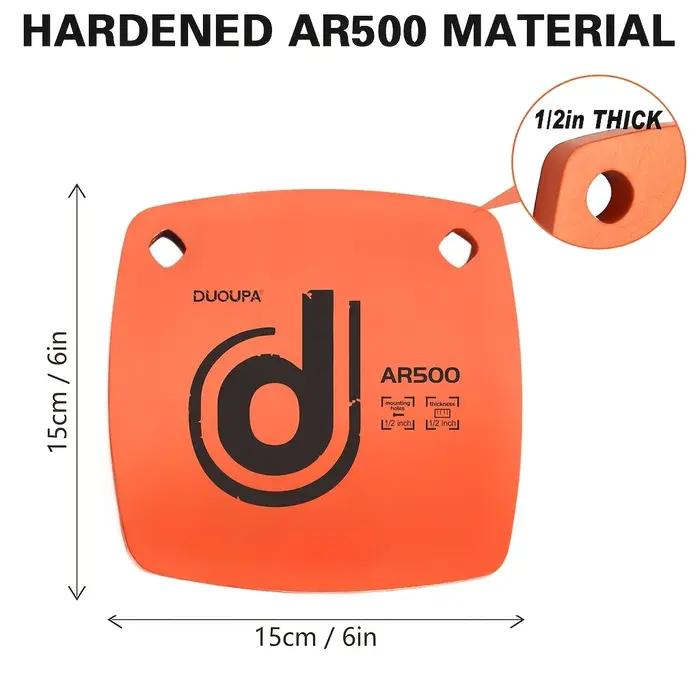 Cibles en acier AR500 de 1/2 po - Silhouettes rondes découpées au laser pour l'entraînement au tir