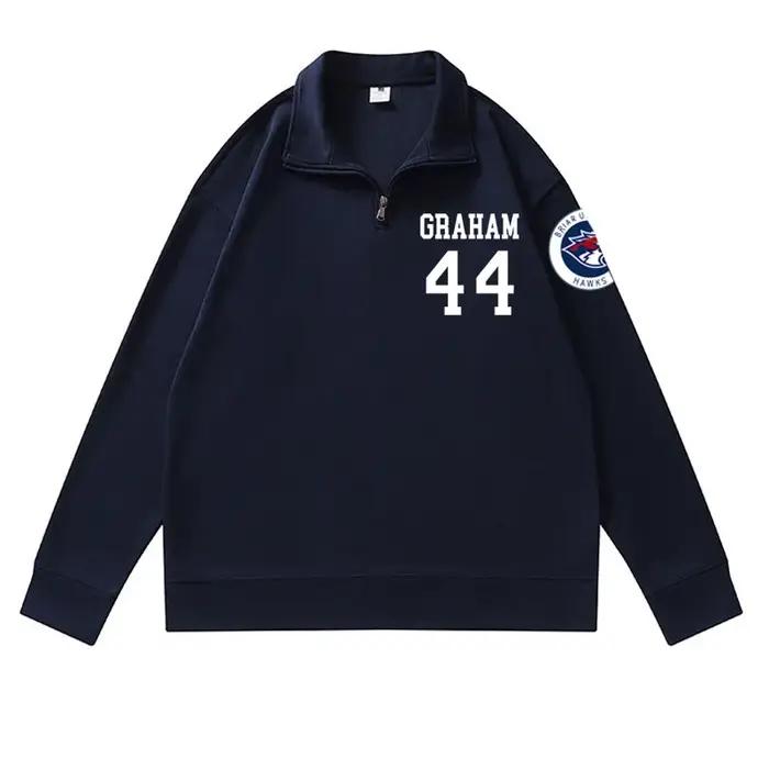 Sweatshirt Briar en coton et polyester pour hommes, vêtements décontractés, universitaires, romantiques, quatre saisons, quotidien, col boutonné, fermeture éclair