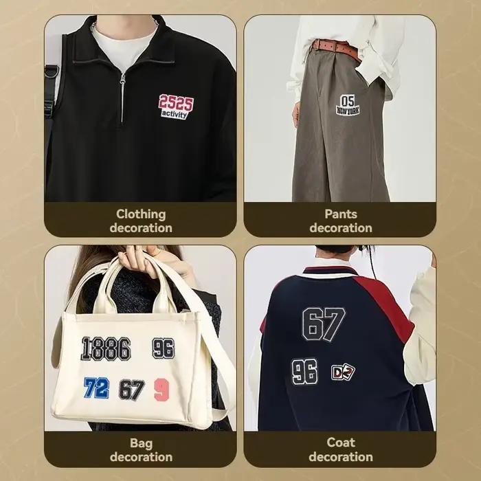 Patchs personnalisés en tissu Novolink, coton, polyester, nylon, polyamide, durables, écoresponsables, pour vêtements, sacs à dos, DIY, occasions spéciales