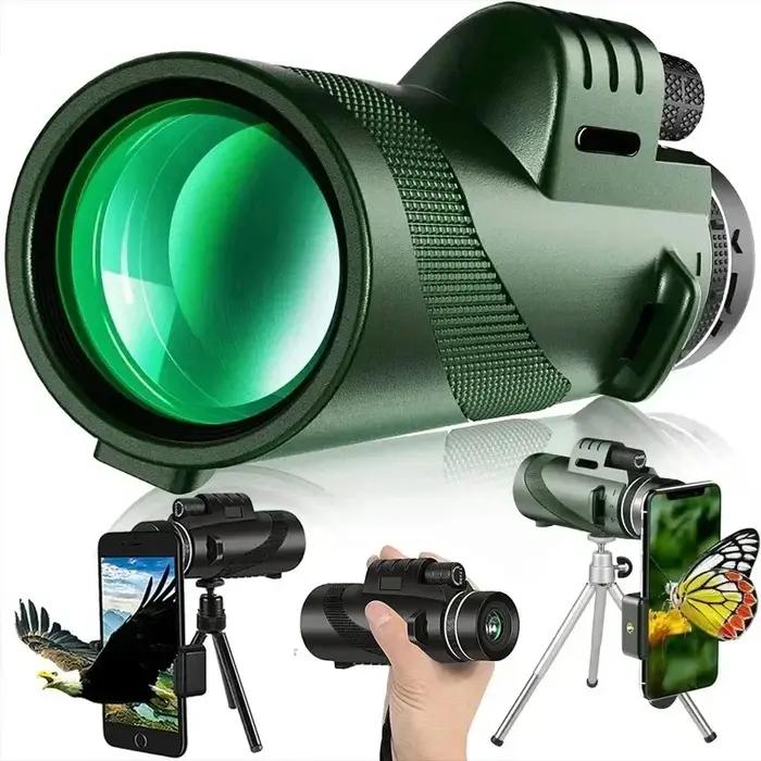 Télescope Monoculaire Puissant 80x100 HD ZOOM Longue Portée pour Chasse Sports Extérieur Camping Voyage
