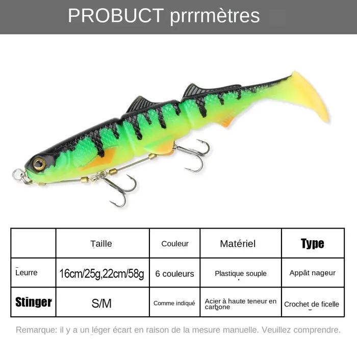 Spinpoler – leurre souple avec queue en T pour la pêche au brochet