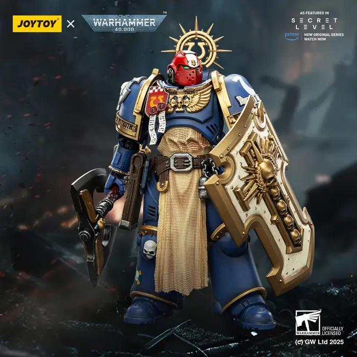 【MT】JOYTOY Warhammer 40K Ultramarines Metaurus avec Power Axe Stormshield et pistolet Plasma 1/18 modèle de figurine d'action