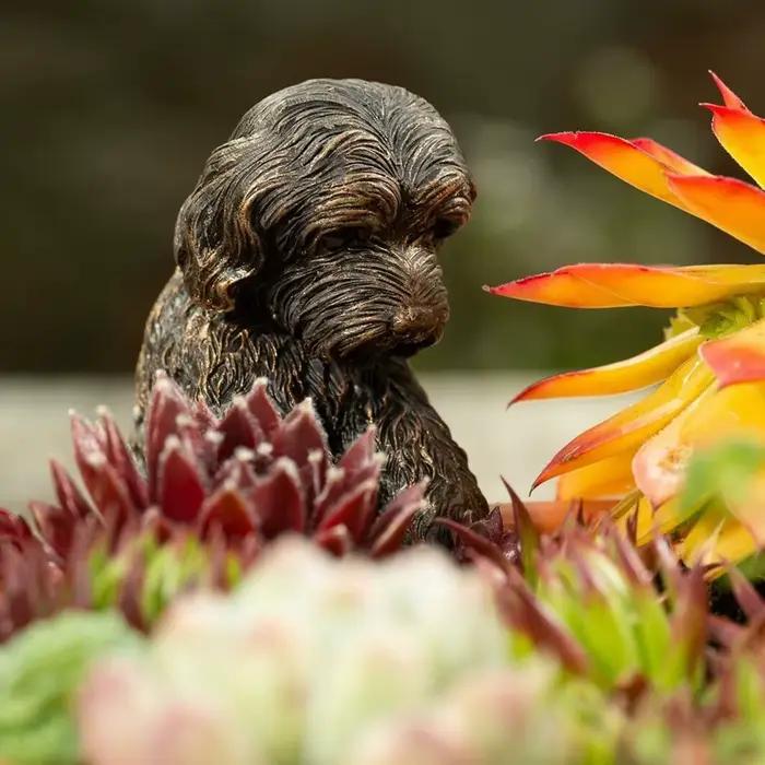 Paysage de chien plantes en pot pendentif jardin extérieur résine artisanat