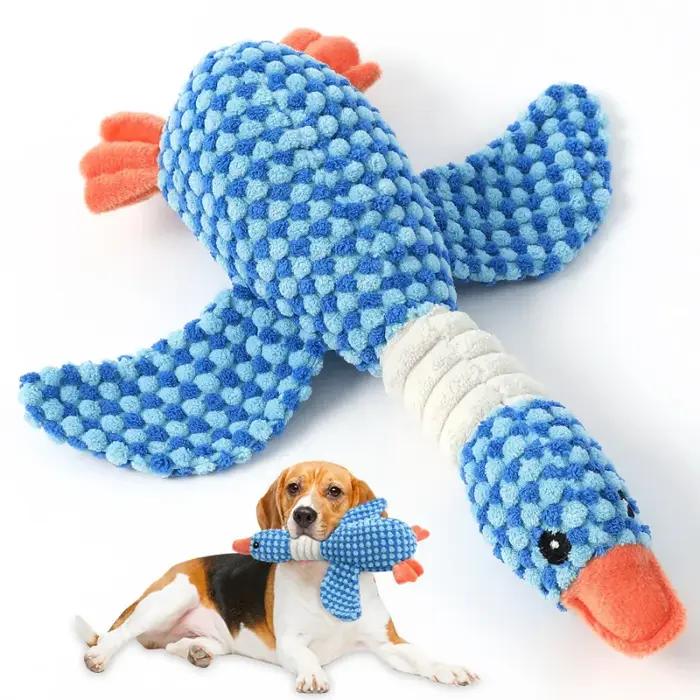 Nouvelle peluche bicolore pour chiens, durable et résistante aux morsures, avec effets sonores