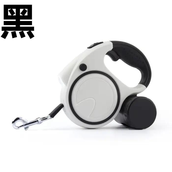 Laisse fantaisie rétractable pour chien avec lampe de poche et distributeur, laisse pour chien parfa