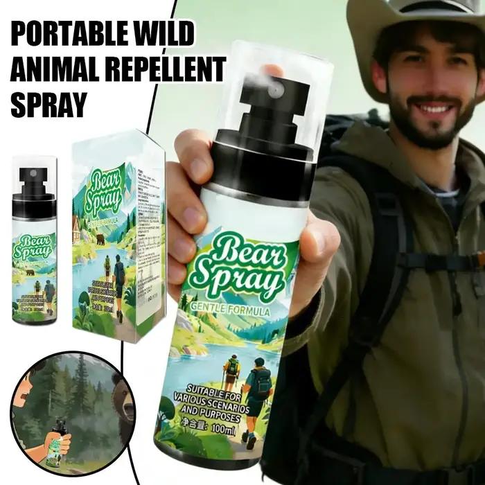 Spray Répulsif Portable Anti-Ours pour Extérieur