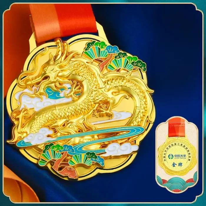 Médaille personnalisée en forme de Dragon de Style chinois