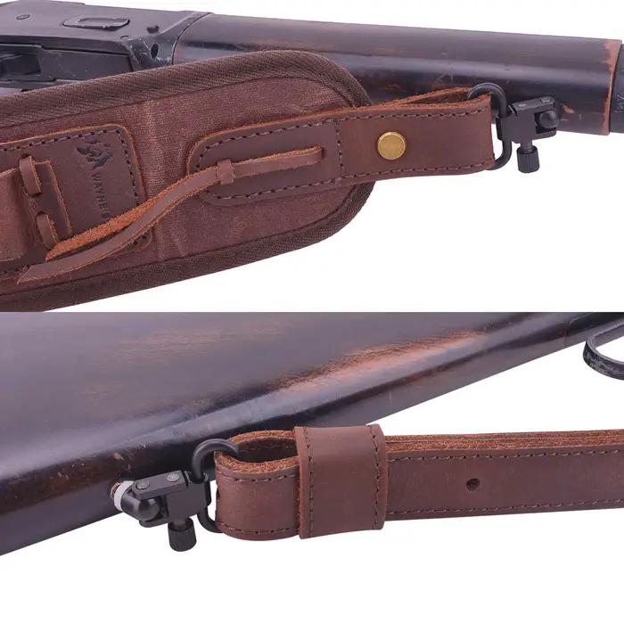 Sangle de transport en cuir pour fusil de chasse, écharpe de munitions, ceinture de odorréglable pou