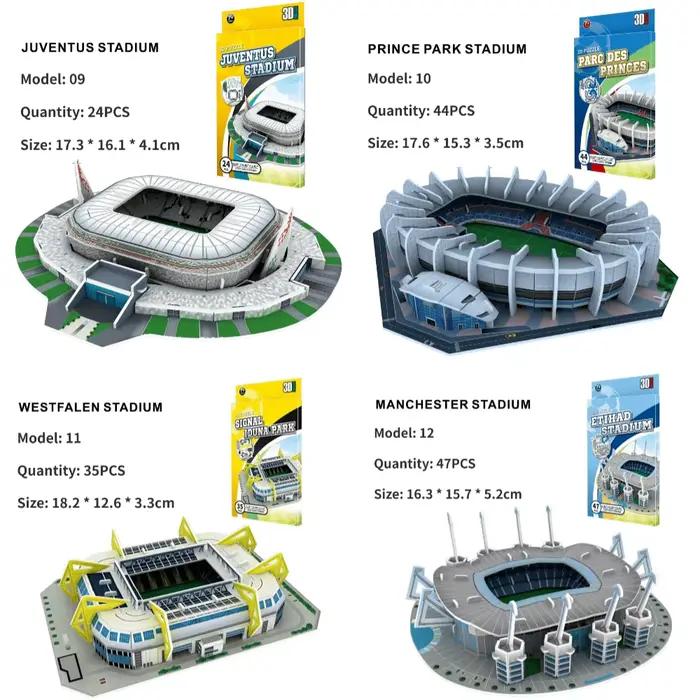 Modèle de puzzle de stade en papier 3D pour les fans de football passionnés pour combattre avec votre équipe à domicile