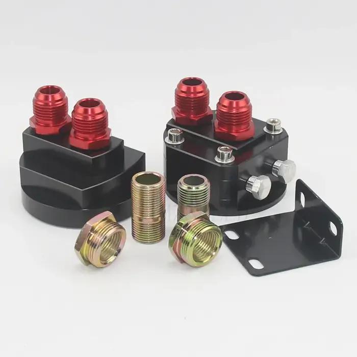 Adaptateur universel de plaque sandwich pour filtre à huile, refroidisseur, noir