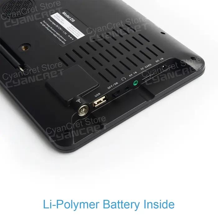 LEADSTAR – mini TV Portable 9 pouces, ATSC DVB-T2 tdt, numérique et analogique, Support USB TF PVR MP4 H.265 AC3, ISDB-T