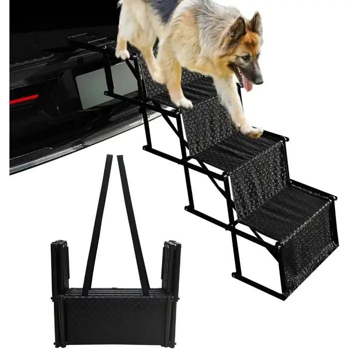 Rampe pour chien pour marches pour animaux de compagnie avec échelle portable légère et durable pour un accès facile
