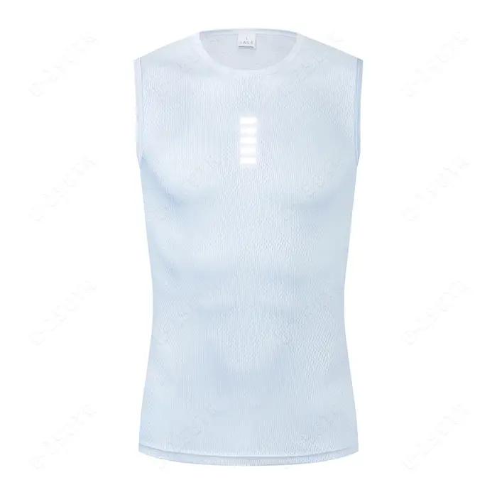 Maillot de cyclisme homme sans manches en polyester pour course à pied et fitness polyvalent toute lannée