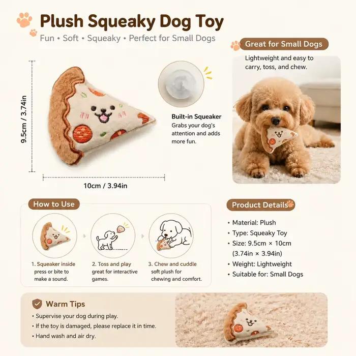 Jouets en peluche pour chiens en forme de nourriture avec couineur ensemble de jouets à mâcher interactifs et doux pour petits chiens et chiots occasions de jeu quotidien et entraînement