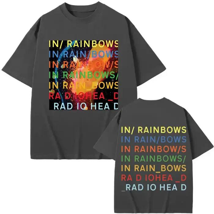 Rock Band Radiohead in Rainbows Album Merch T-shirt Hommes Femmes Vêtements Y2k Mode T-shirts D'été
