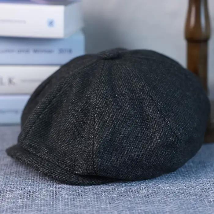 Nouveau Vintage hommes laine gavroche casquette marron vert femmes hommes bérets classique laine oct