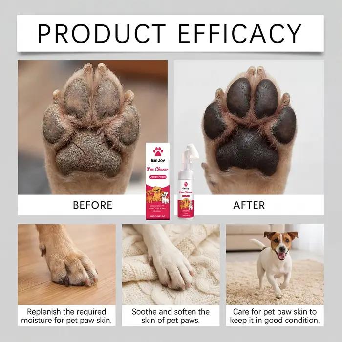 Mousse nettoyante pour pattes de chiens et chats 100 ml avec brosse