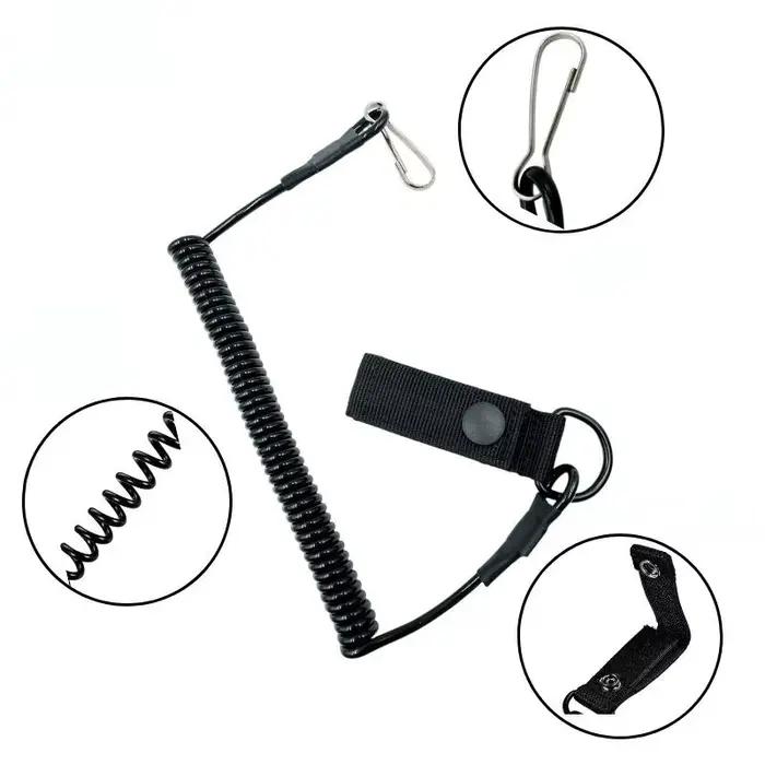Corde de lanière élastique tactique Anti-perte