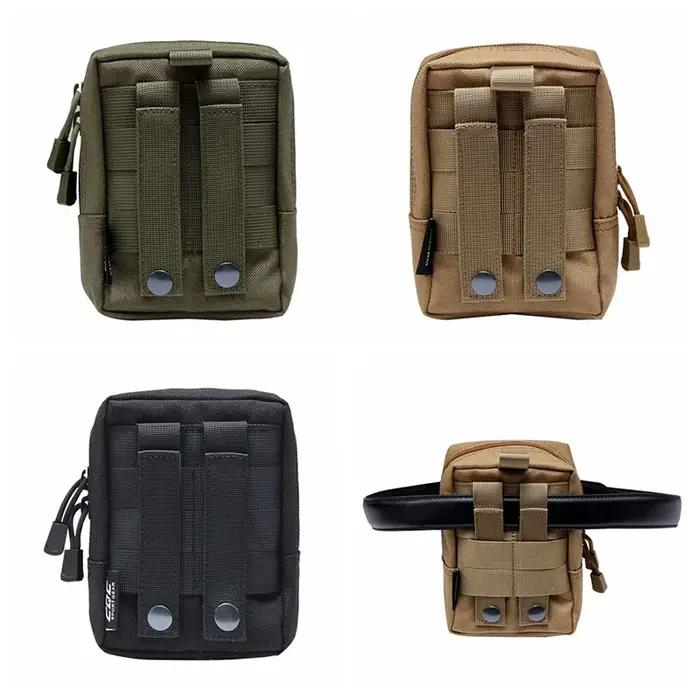 Sac de taille tactique 600D pour l'extérieur, pochette Molle pour outils, sac de taille à fermeture