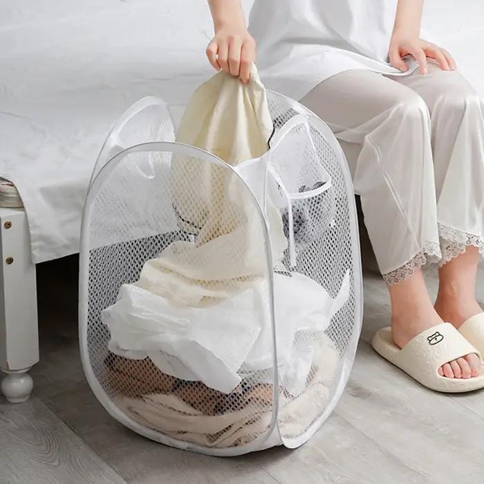 Conteneur de rangement en polyester robuste pour vêtements et linges grandes capacités ventilées pliables et faciles à transporter occasions spéciales