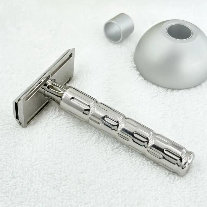 Rasoir de sécurité manuel à double tranchant KAMPFE CNC pour hommes et femmes, en acier inoxydable a