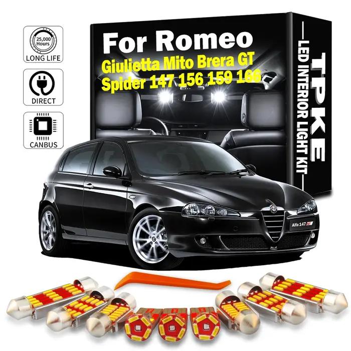 TPKE Canbus voiture LED intérieur dôme carte coffre boîte à gants Kit d'éclairage pour Alfa Romeo Gi