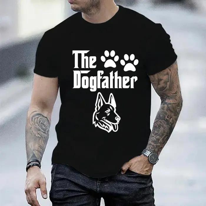Le Dogfather T-shirts drôles pour hommes chien papa T-shirt berger allemand