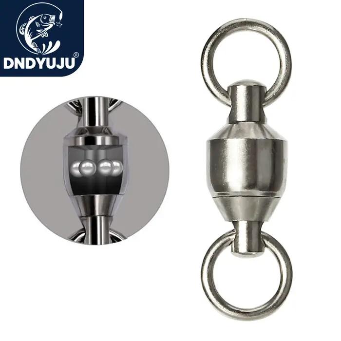 Chrdyuju-Émerillons de pêche à roulement en acier inoxydable, connecteur de baril, accessoires de pê