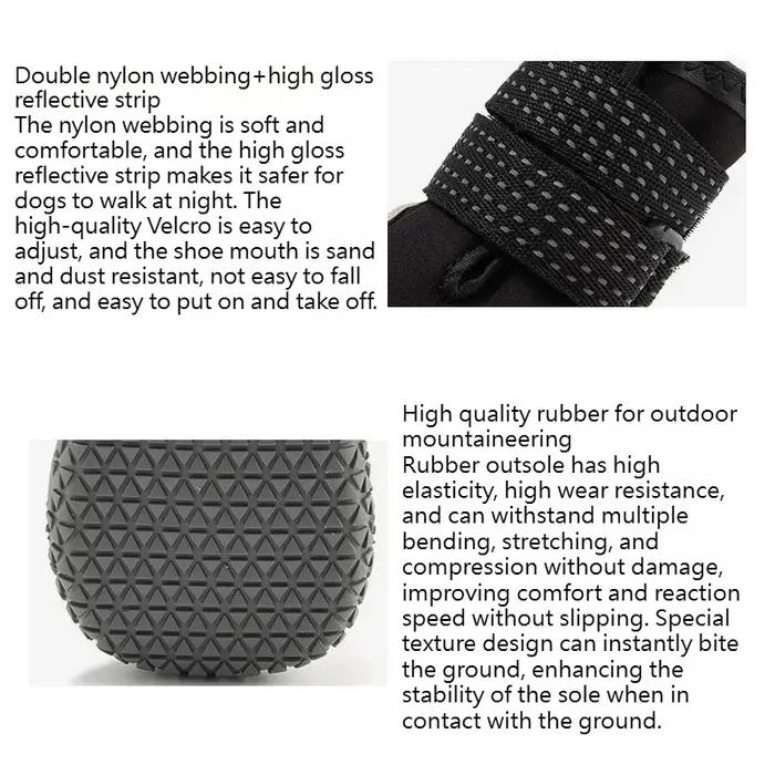 Chaussures pour chien de grand format imperméables et antislip pour randonnées et promenades hivernales occassions spéciales