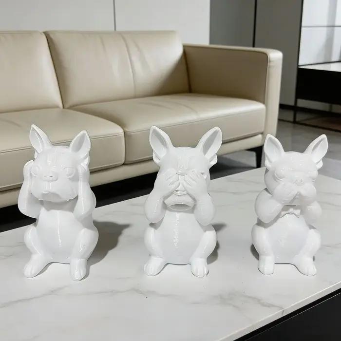 Statue de bouledogue français