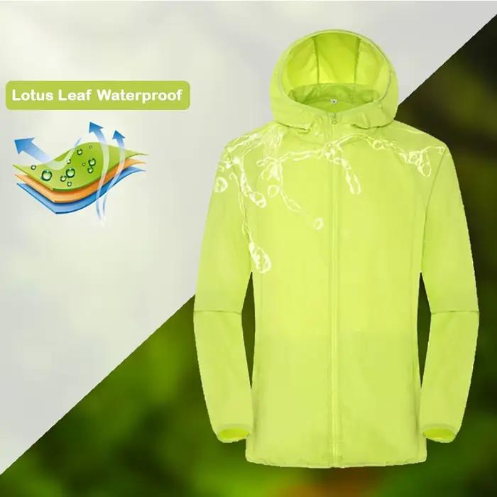 JNLN Camping veste de pluie hommes femmes imperméable Protection solaire vêtements pêche chasse