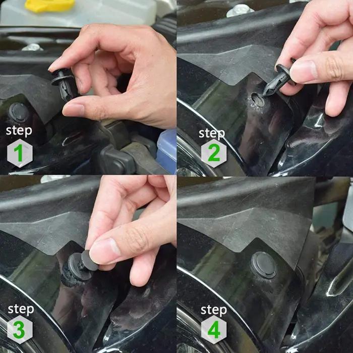 Ensemble de Clips de Fixation pour Voiture, Kit de Corps Automobile Mixte, Goupille de Retenue à Pre
