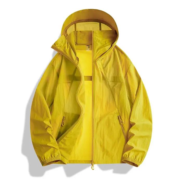 Veste de course en nylon résistante UV pour hommes et femmes, tendance et pratique pour le yoga et les sports de plein air