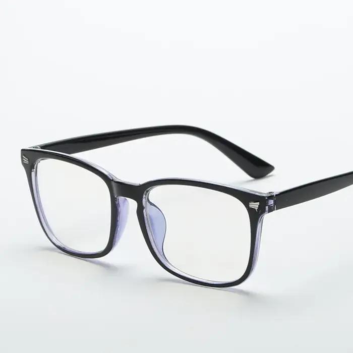 Lunettes carrées unies unisexes pour hommes et femmes, lunettes de protection contre les radiations,