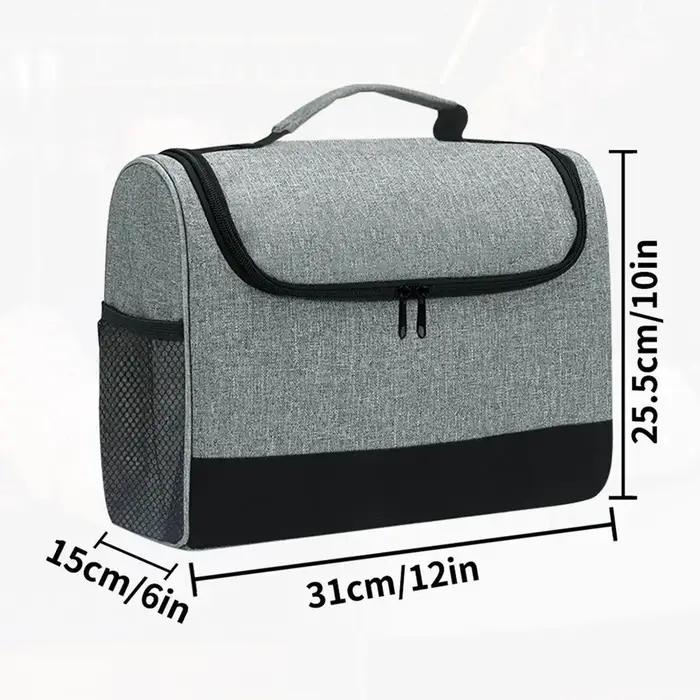 Mallette de transport pour barman en nylon rouge avec poignée antidérapante et espace de rangement multiple pour les outils de bar à domicile et pour les événements en plein air