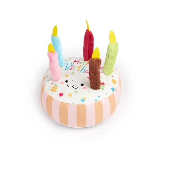 Jouets de gâteau d'anniversaire pour chien, interactifs, résistants aux morsures, jouets de dentition pour chiot, poupée de gâteau en peluche de 16cm, décor de fête, nouvelle collection