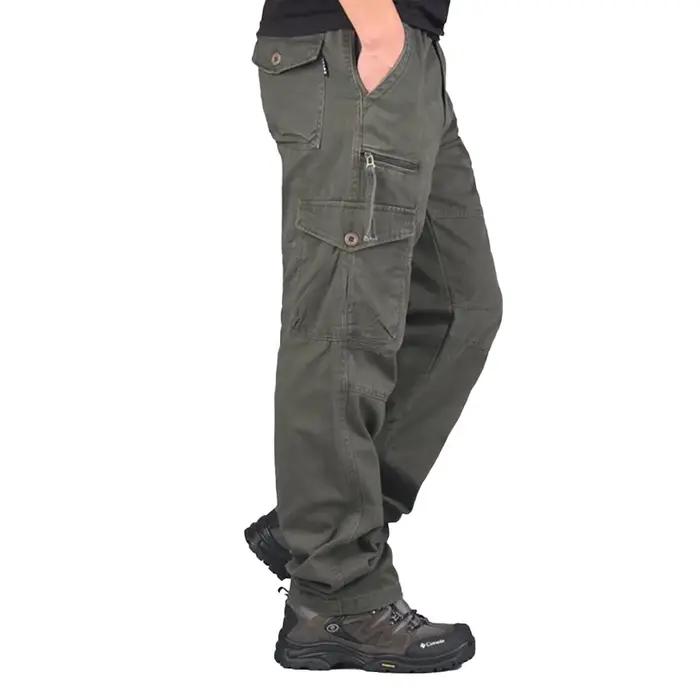 Pantalon cargo 100% coton élastique multi-poches chasse randonnée montagne homme 2025