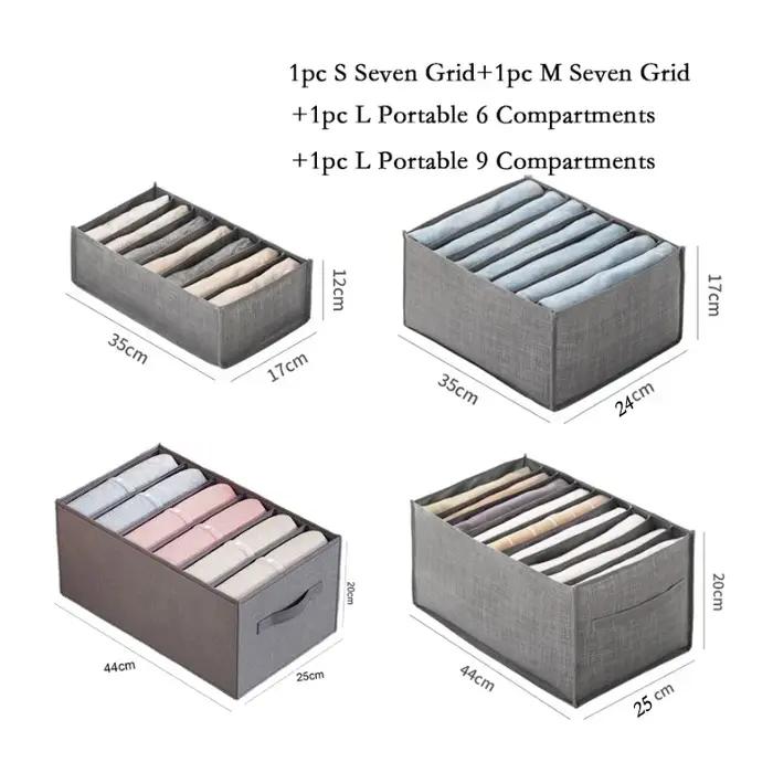 4 pièces/ensemble vêtements organisateur pantalons