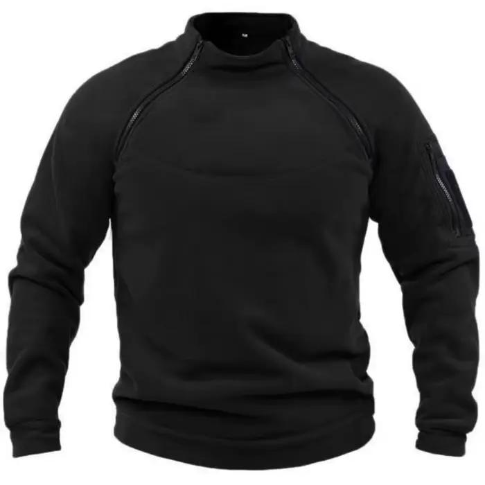 Veste tactique en polaire BTQWFD pour hommes, pull chaud, manteau coupe-vent, thermique, randonnée, camping, chasse, voyage