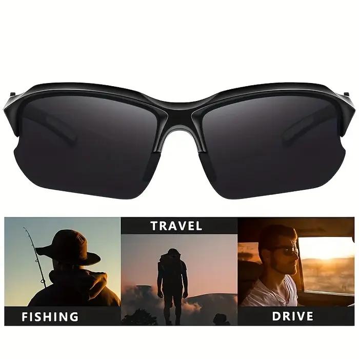 Lunettes de sport polarisees coupe-vent pour baseball course a pied pêche golf et conduite occasionnels sportifs hommes femmes