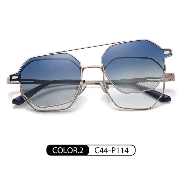 COIan-Lunettes de soleil polarisées à clip magnétique pour hommes et femmes, lunettes anti-lumière b