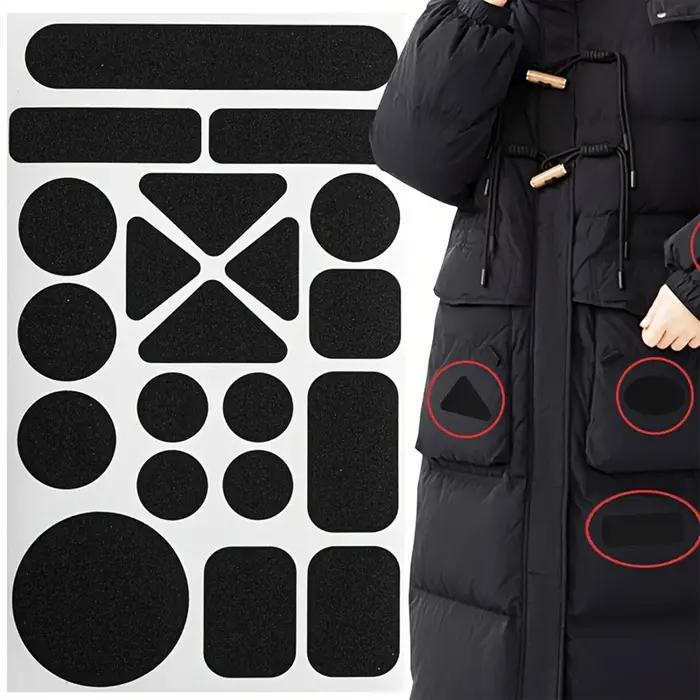 Ensemble de patchs de réparation de vêtements autocollants noirs pour réparer et embellir doudounes et autres articles de mode occassions spéciales