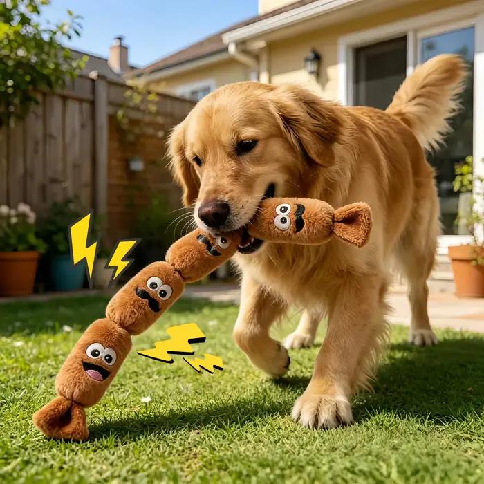 Jouet pour chien en peluche en forme de saucisse