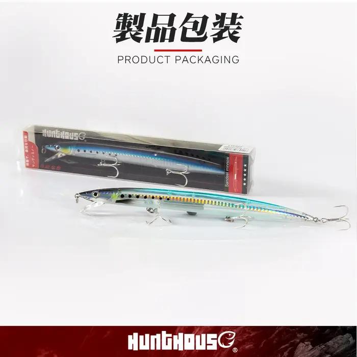 Leurre de pêche Hunthouse Minnow, longue portée, flottant, 143 mm/14 g, 173 mm/23 g, 208 mm/33 g, Je