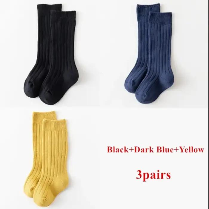Chaussettes en coton et polyester CIONCLOR pour enfants, style mignon, adaptées à toutes les saisons, 3 paires par lot, pour les occasions spéciales et le quotidien